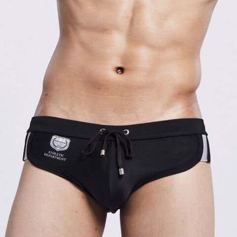 Мужские плавки брифы черные Seobean Black Athletic Brief Boxer