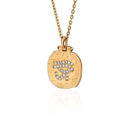 Подвеска EYE OF HORUS позолота с Топазом