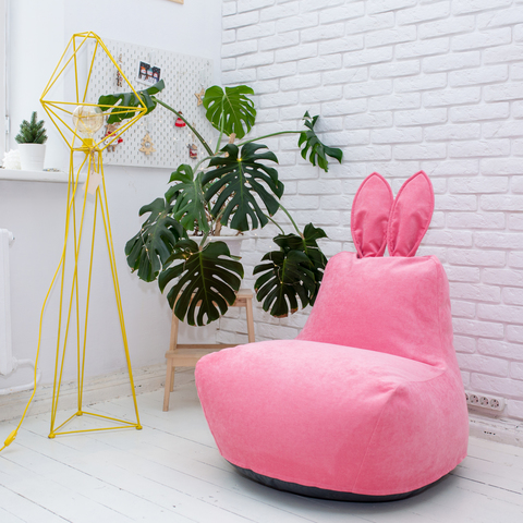 Кролик M микровельвет (розовый)