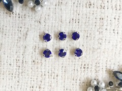 Стразы пришивные стекло в оправе, d 0,5 см.