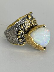 Инара-опал (кольцо из серебра с позолотой)