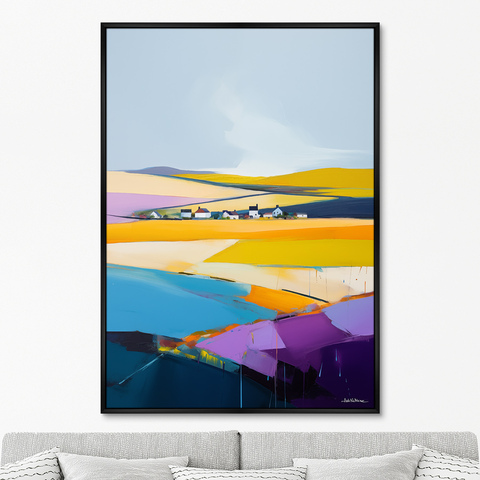 ArtNoMore - Репродукция картины на холсте Landscape Collection, Lines of fields, No 1, 2024г.