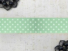 Лента атласная горох, ш. 2,5 см, мятный