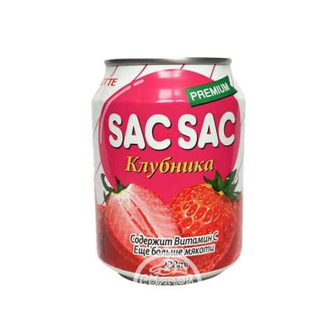Напиток негазированный SAC SAC с мякотью клубники 238мл Lotte Корея
