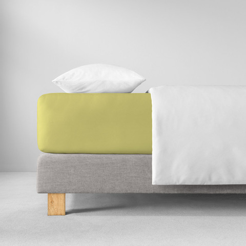 Простыня на резинке 200x200 Estella 510 lind зеленая