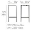 Стол пластиковый барный Vondom Spritz Basic, черный