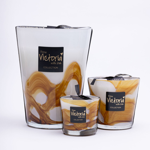Свеча ароматическая 400г Victoria with Love Wave brown