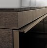 Шкафчик для раковины Geberit Citterio, с одним выдвижным ящиком: B=73.4см, H=55.4см, T=50.4см, черный / глянцевое стекло, темный дуб / меламин, структура дерева