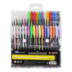 
          Ручка гелевая, Basir, цветные чернила, серия "Неон - пастель", ароматизированные, с блёстками. 36 шт