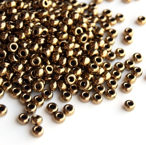 15/0 RR-0457 Бисер круглый Миюки /Miyuki round 15/0 Metallic Dk.Bronze