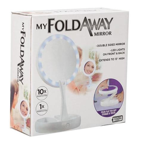 Зеркало со светодиодной подсветкой My FoldAway Mirror Круглое