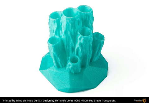 Пластик для 3D-принтера Fillamentum CPE HG100 Iced Green Transparent