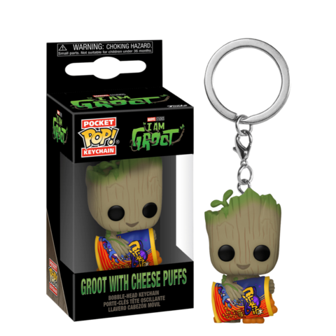 Брелок Funko POP! Marvel. I am Groot: Groot with Cheese Puffs