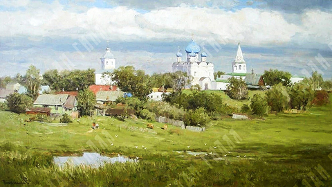 Плотников В. В. Суздаль .Холст, масло. 2009 г.