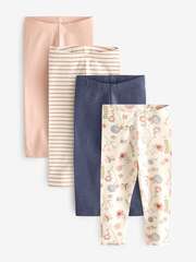 Легинсы для девочки Next 411-521, 4 шт., Бежевый, Синий