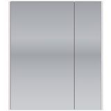 Шкаф зеркальный Dreja Prime 60, 99.9304, 2 дверцы, 2 стеклянные полки, белый