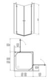 Душевой угол RADAWAY Torrenta KDD 80 32262-01-01