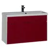 Aquanet 179928 Компл.1 - Тумба Латина 100 цв.белый (фасад бордо) (179928)