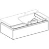 Шкафчик для раковины Geberit Xeno² с полкой, с одним выдвижным ящиком: B=88см, H=22см, T=46.2см, Белый / Высокоглянцевое покрытие