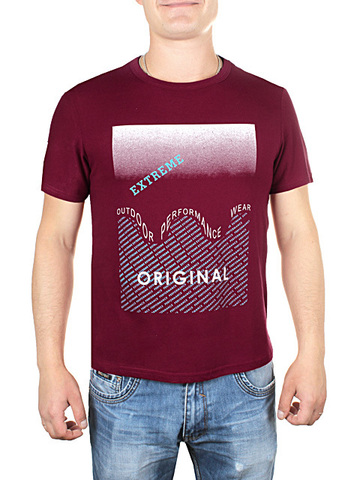 17615-1 футболка мужская, бордовая