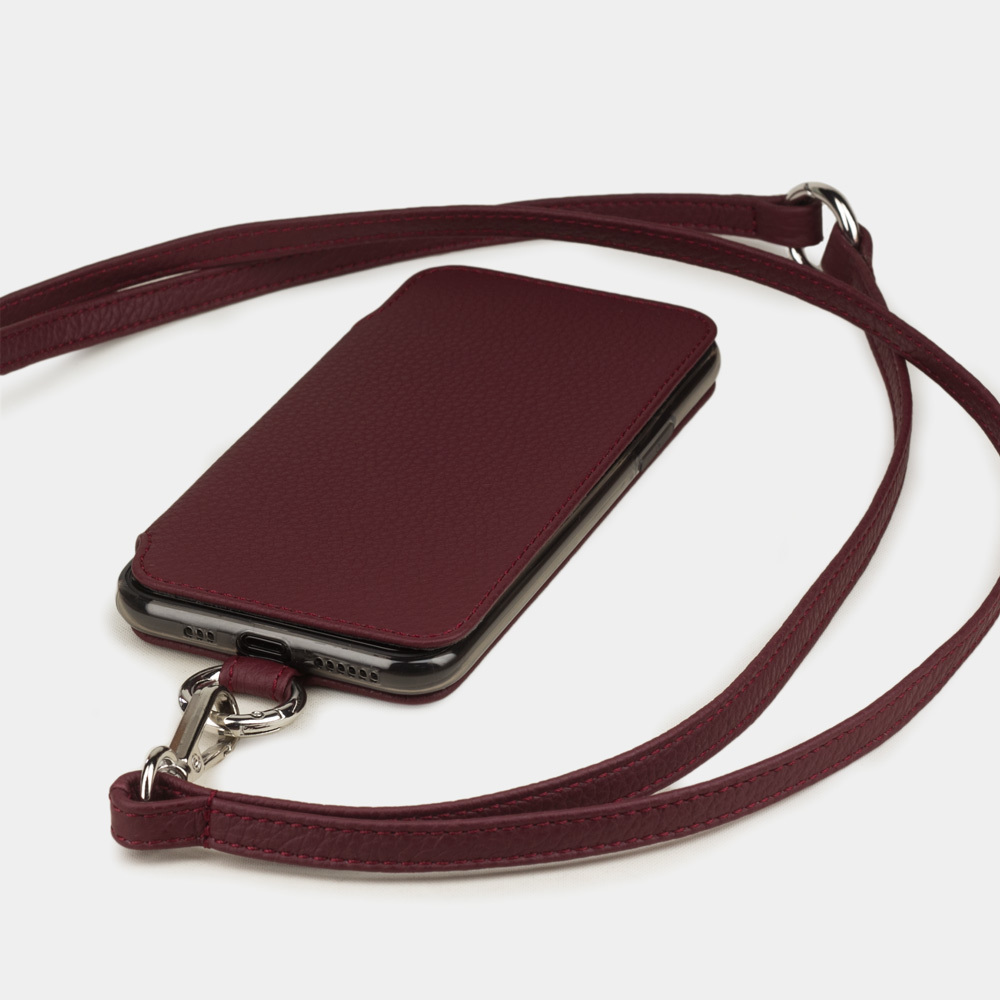 Чехол Marcel для iPhone 11 Pro Max из натуральной кожи теленка, бордового цвета