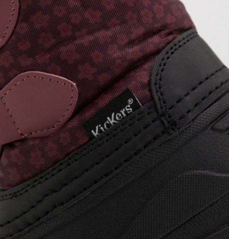 Зимние ботинки KicKers Sealsnow Burgundy pink flowery 653262-10 183