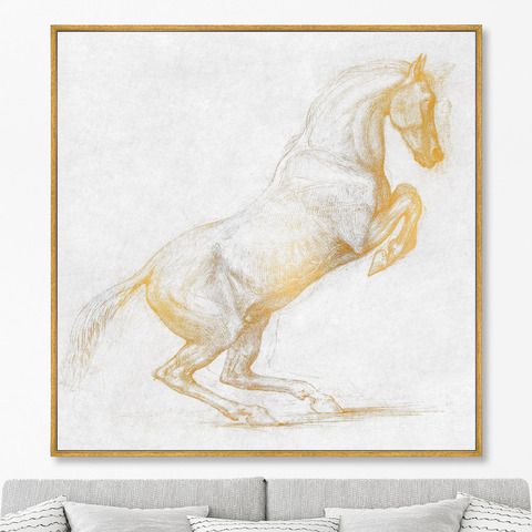 Джордж Стаббс - Репродукция картины на холсте A Prancing Horse I, 1790г.