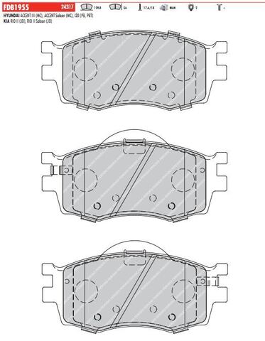 FDB1955 Тормозные колодки дисковые OE 'PREMIER'