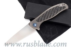 Shirogorov Flipper 95 S30V S Titanium CF inlays 