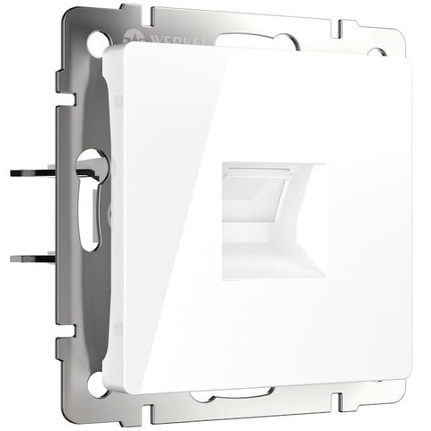 Розетка компьютерная - разъём RJ45 cat. 6A экранированный. Цвет Белый. Werkel(Веркель). Встраиваемые механизмы. a069683 / W5120101