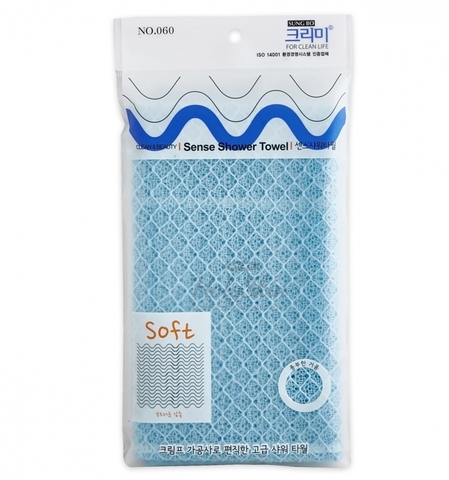 SB CLEAN&BEAUTY Мочалка для душа (28х95) Sense Shower Towel 1шт