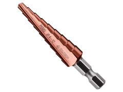 ЗУБР Кобальт, 4-12 мм, 9 ступеней, сталь Р6М5, кобальтовое покрытие, ступенчатое сверло, Профессионал (29672-4-12-9)