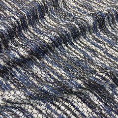 Ткань твид темно-синий с белым 3240