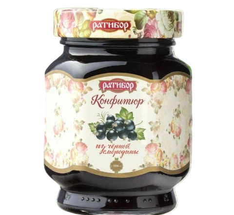 Варенье Ратибор Конфитюр из черной смородины 350гр