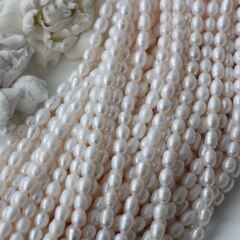 Жемчуг натуральный речной, рис, 7-9 мм, 1 нить, Ж025