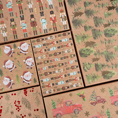 Коробка одиночная, Прямоугольник, Новогодний микс, 27,5*18*11,5 см, 1 шт.