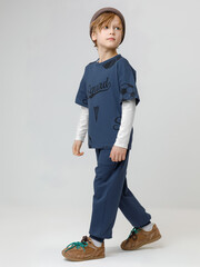 фуфайка  для мальчика  КР 302792/синий космос,спорт к616