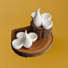 пасхальная курочка, подставка под яйца 10/13 см ( фарфор)