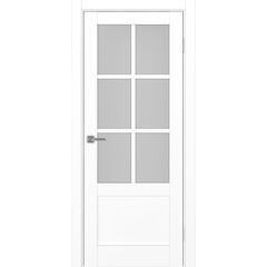 Купить Межкомнатная дверь экошпон Турин 541ПФ.2221 белый снежный остеклённая