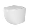 Ceramica Nova Mia CN1810 Напольный пристенный унитаз-соло с ультра тонким сидением с функцией плавного закрытия, цвет: белый
