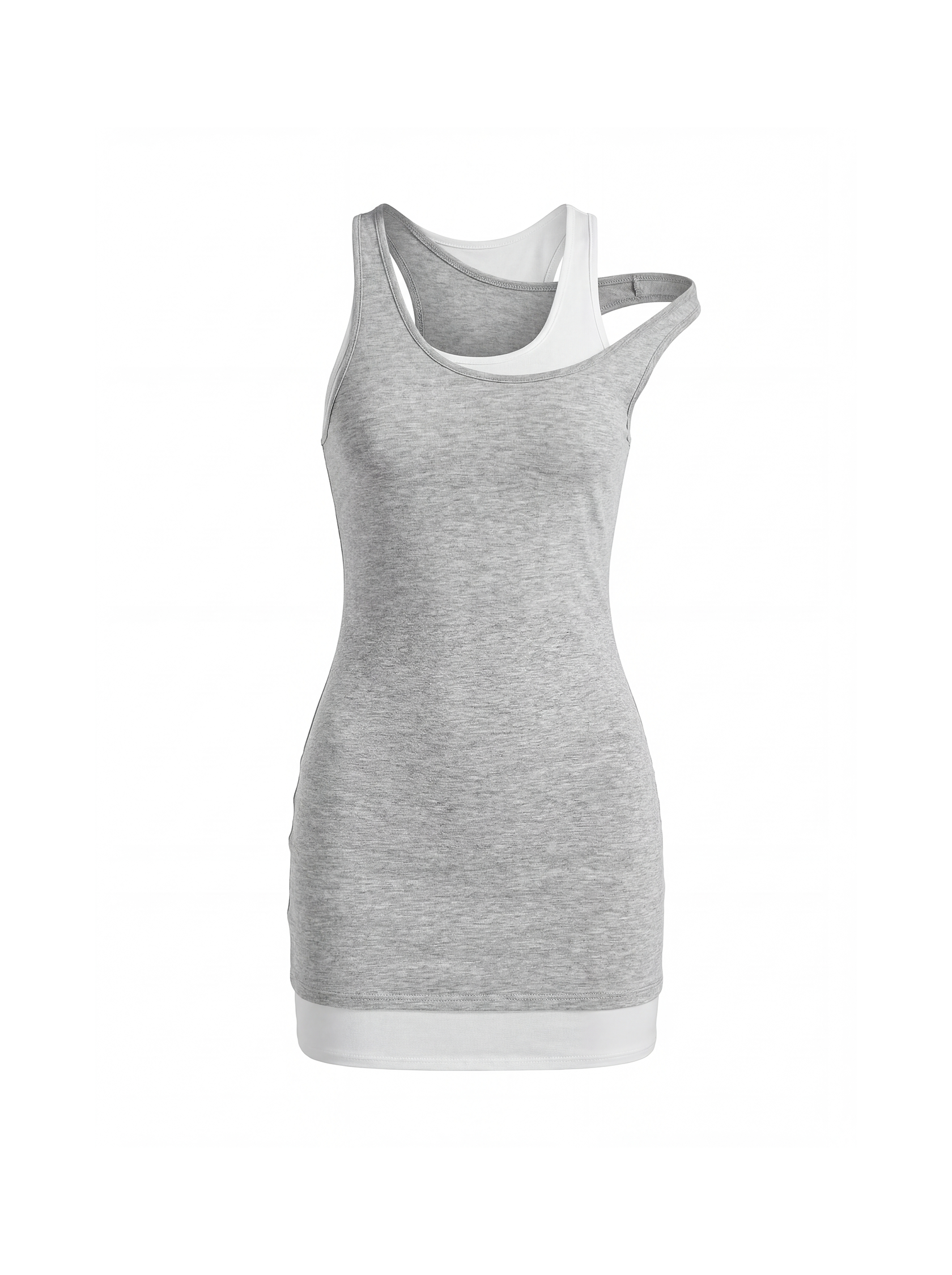 Платье двойное, Серый