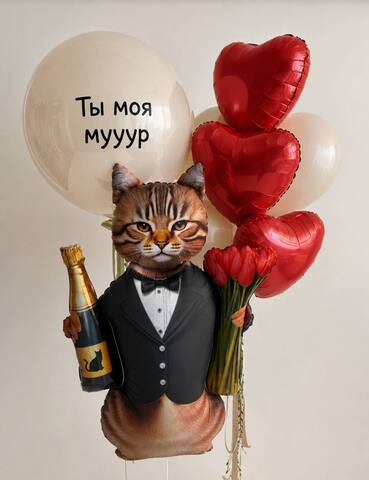 Сет гелиевых шаров Ты моя мууур