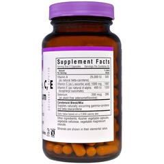 Bluebonnet Nutrition, бета-каротин, витамины C, E и селен, 120 растительных капсул