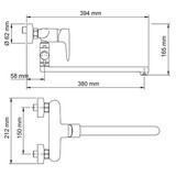 Vils 5602L Смеситель для ванны с длинным изливом