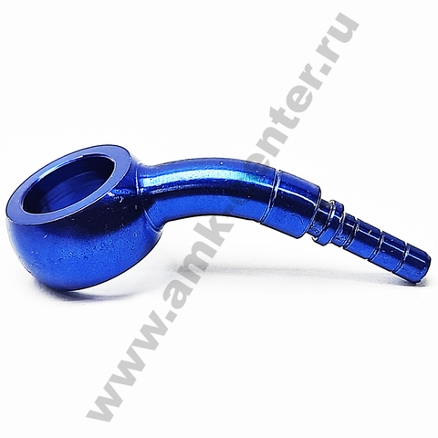 Фитинг Banjo под обжим 20°, AN03, Blue, нерж. Accossato