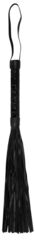 Черная многохвостовая гладкая плеть Luxury Whip - 38,5 см. - 