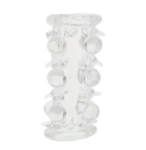 Прозрачная насадка на пенис с шипами и бугорками JELLY JOY LUST CLUSTER CLEAR - Dream Toys Jelly Joy 310012