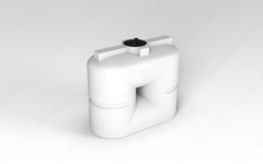 Ёмкость пластиковая пищевая ЭкоПром S oil 1000 л. узкая округлая (72x156x136см;белый) - арт.555266