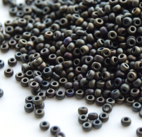 RR-2013 Бисер цилиндрический Миюки делика 11/0 /Miyuki delica 11/0 Matted Metallic Dark Olive Iris