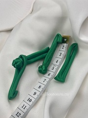 Застежка клевант узел зеленая (китайская пуговица)